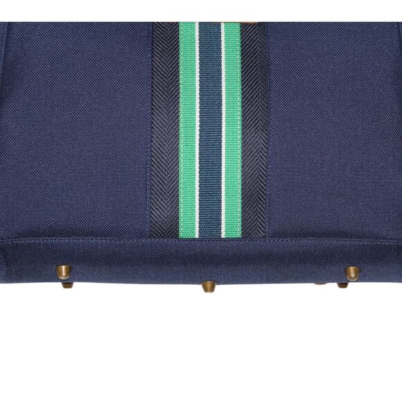 Tommy Hilfiger Navy Blue Green Stripe Tote Bag - Picture 4 of 6